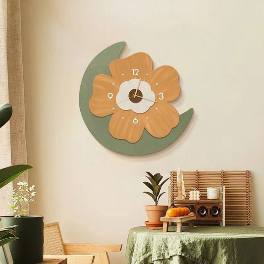 Mossy Bloom Wall Clock