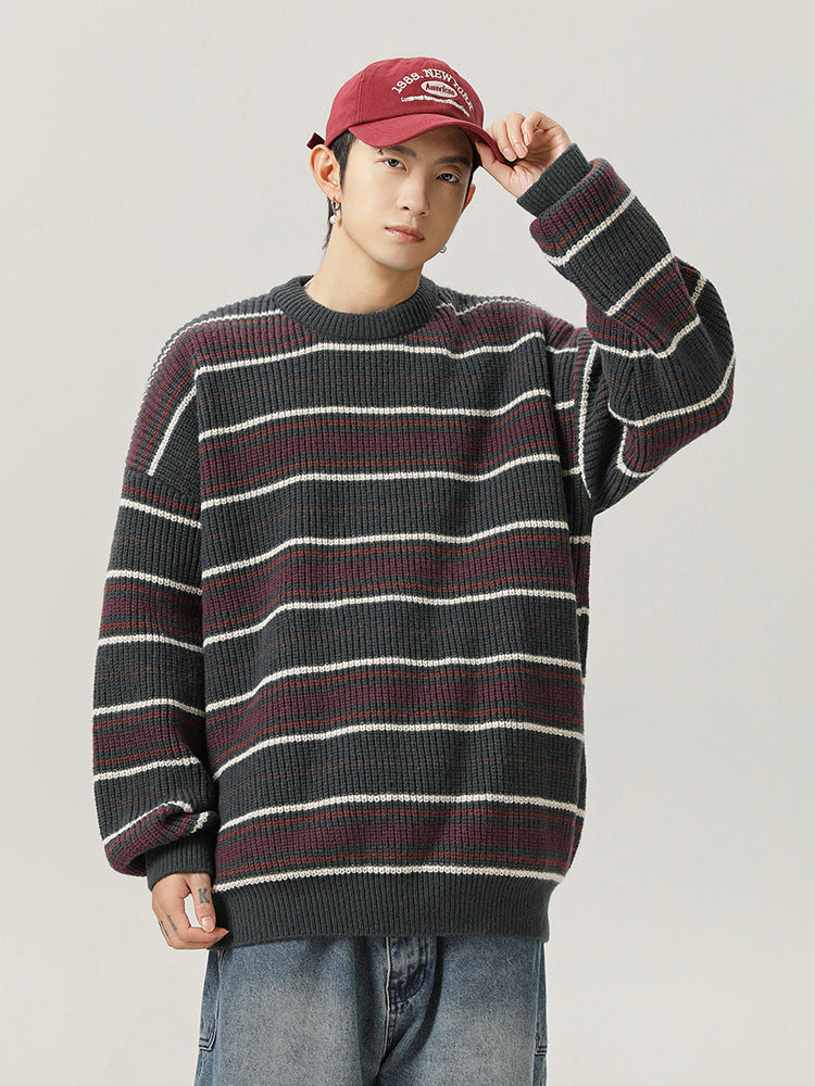 Marled Wool Stripe Sweater