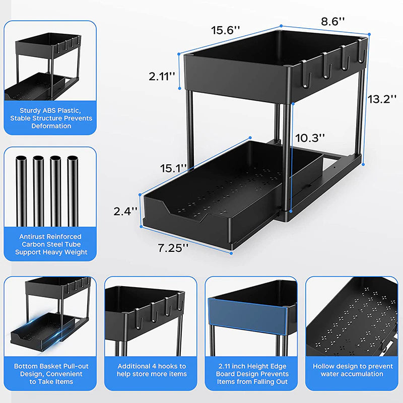 Streamlined Storage: 2-Tier Storage Rack