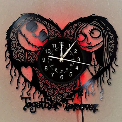 Enchanted Love: Jack & Sally Clock