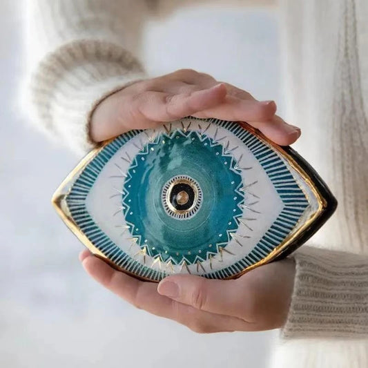 Handcrafted Azure Evil Eye Shield