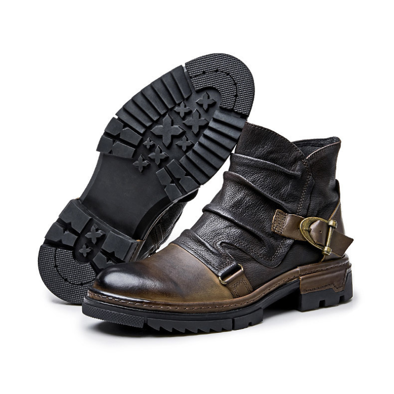 Toretto Leather Biker Boots