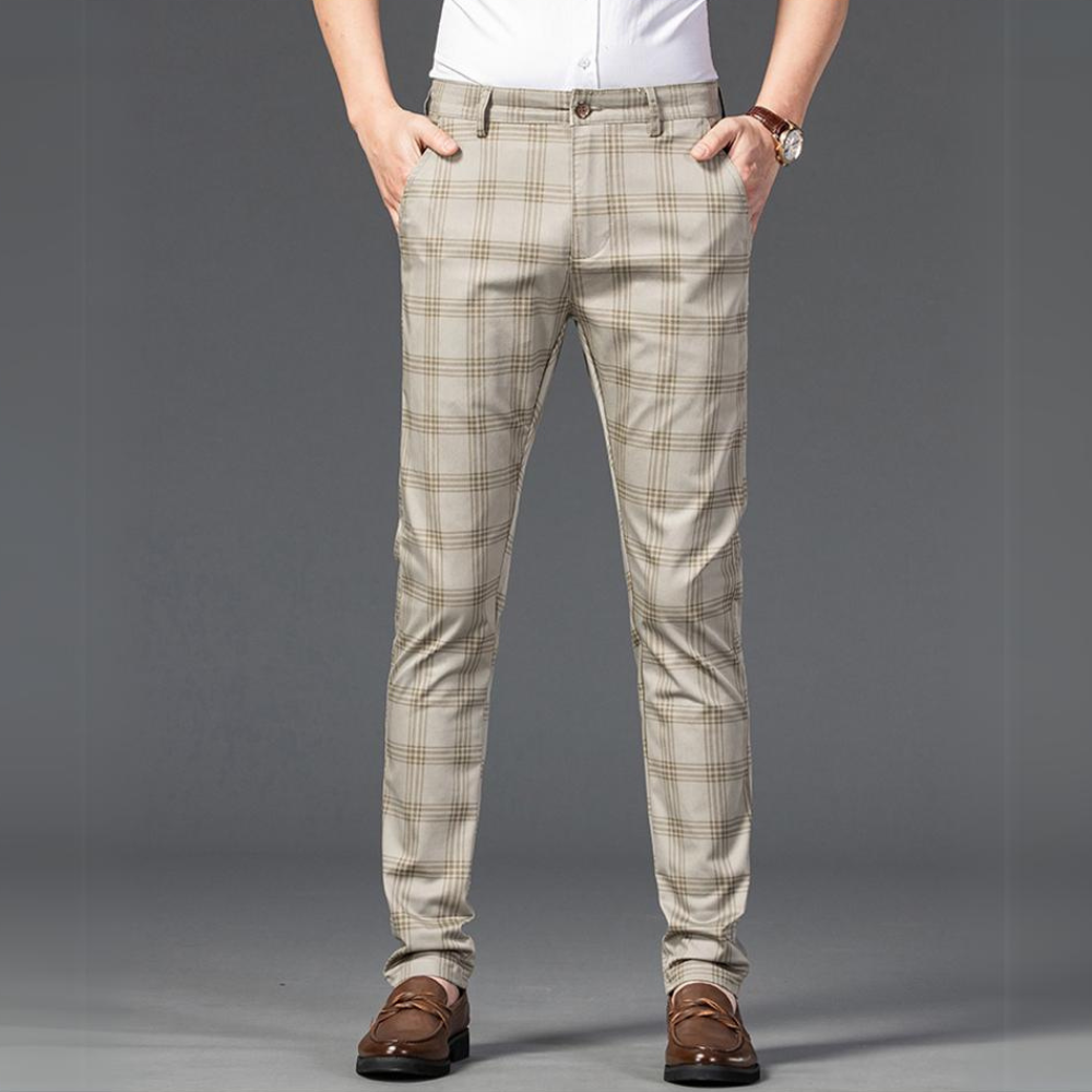 Ascot Plaid Stretch Trousers