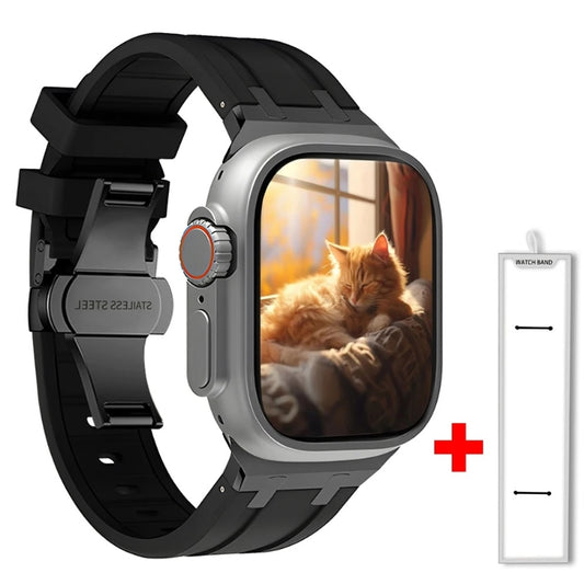 Onyx Titanium Silicone Apple Watch Band