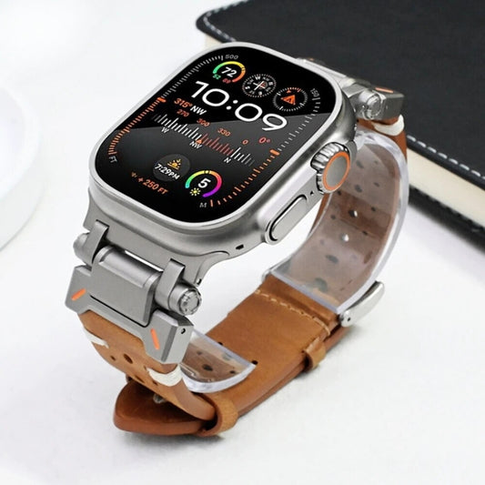 TitaniumTouch Leather Apple Watch Band