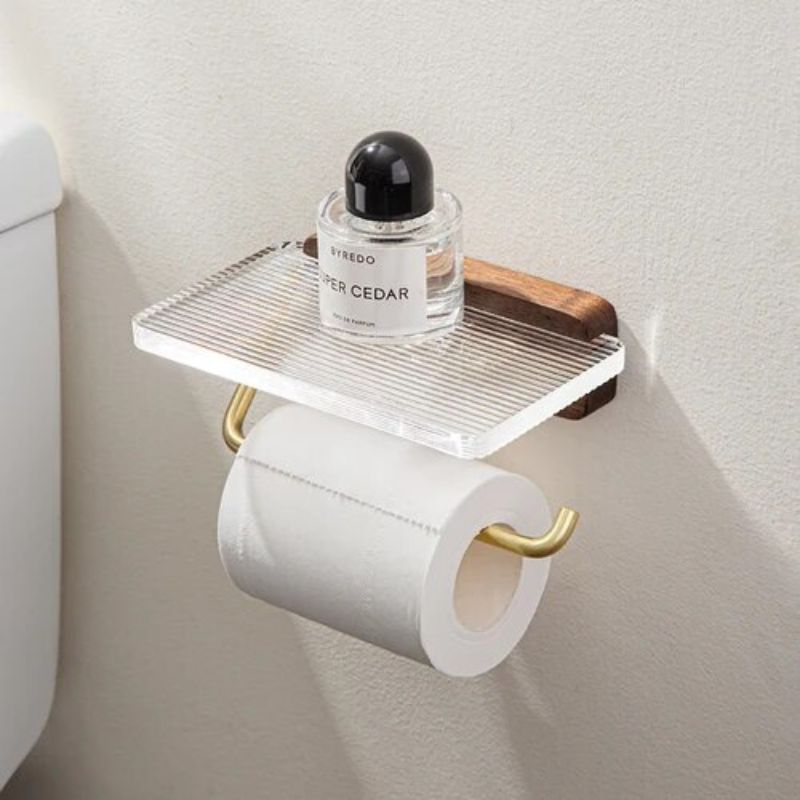 WalnutSleek™ Minimalist Toilet Paper Holder