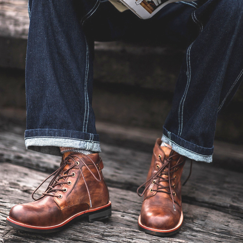 Hudson Handcrafted Genuine Leather Boots