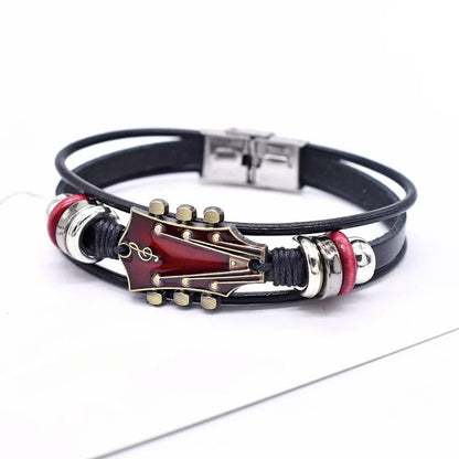 Rock Anthem Leather Bracelet