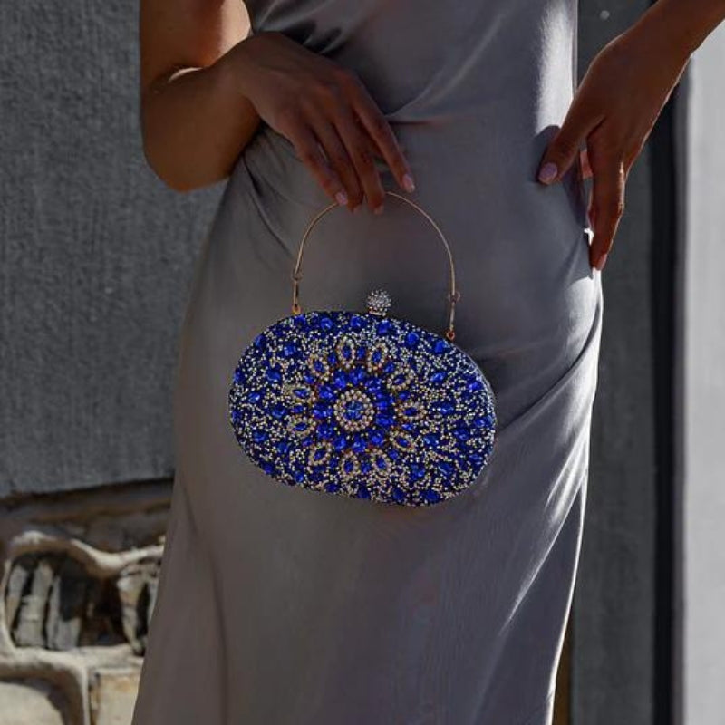 Azure Diamond Clutch Bag