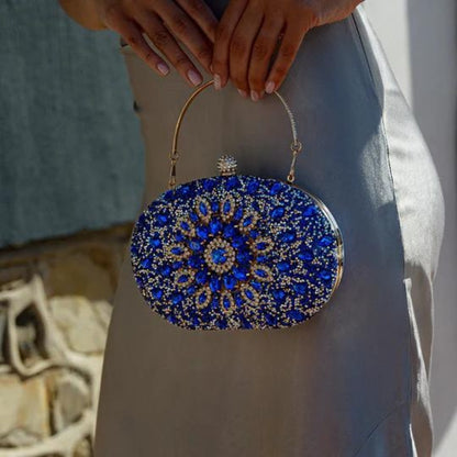 Azure Diamond Clutch Bag
