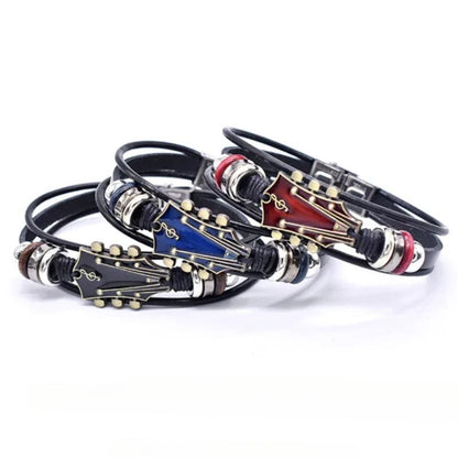 Rock Anthem Leather Bracelet