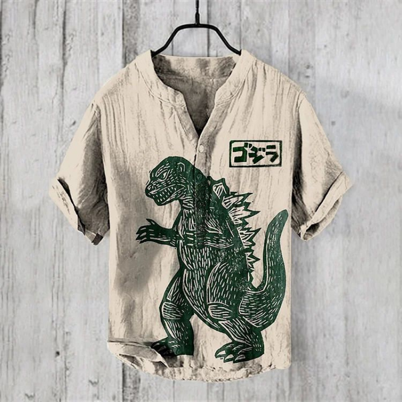 Japanese Street Art Henley Shirt