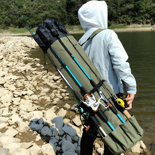 Angler's Arsenal: 5-Rod Fishing Gear Bag