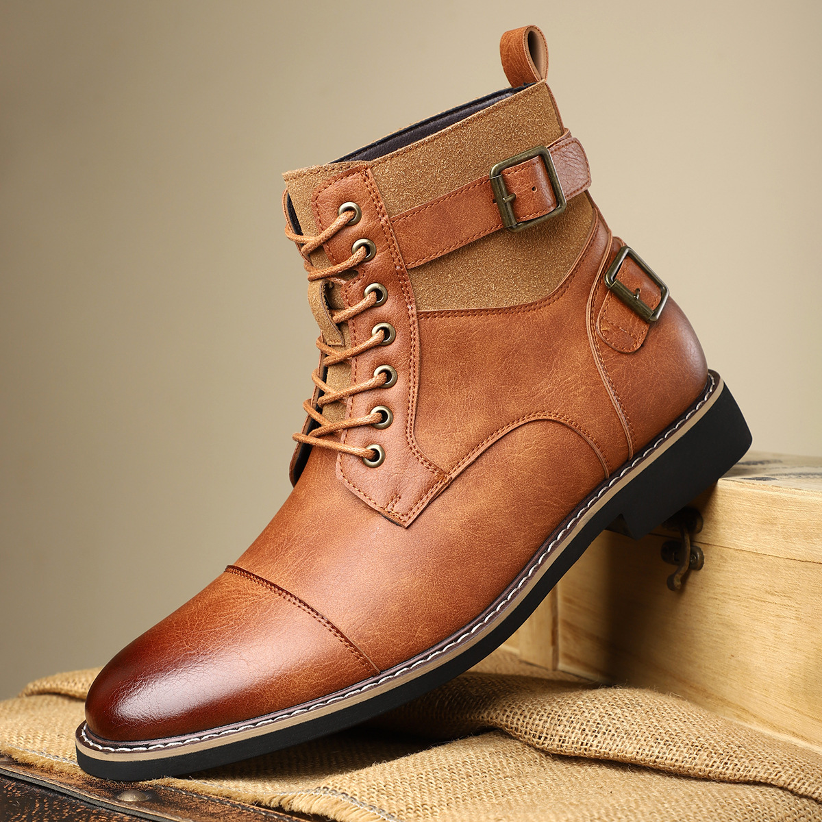 Heritage Leather Buckle Boots