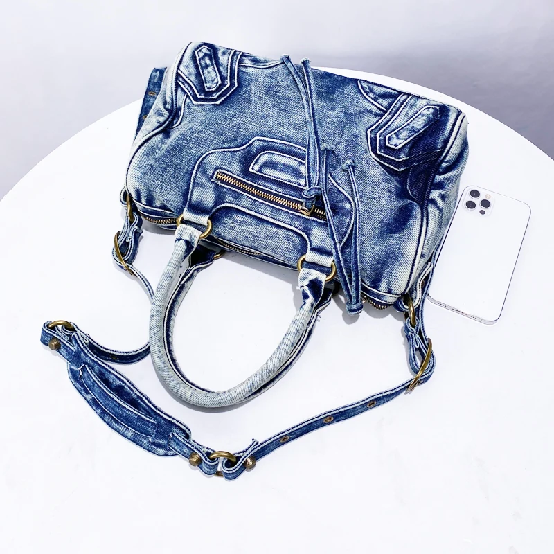 Everly Denim Crossbody Bag