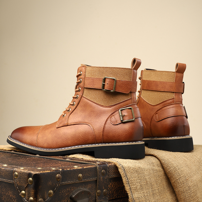 Heritage Leather Buckle Boots