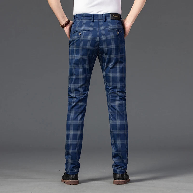 Ascot Plaid Stretch Trousers