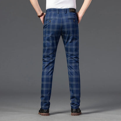 Ascot Plaid Stretch Trousers