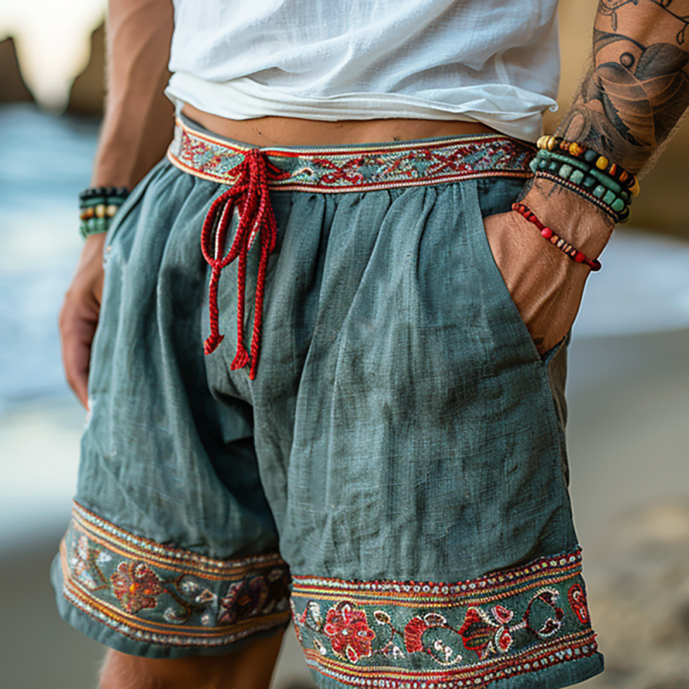Lumiere Vintage Linen Shorts