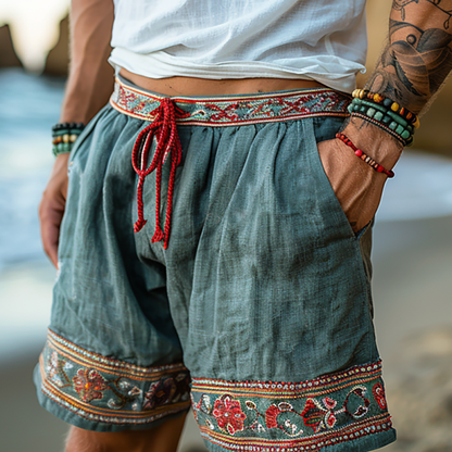 Lumiere Vintage Linen Shorts