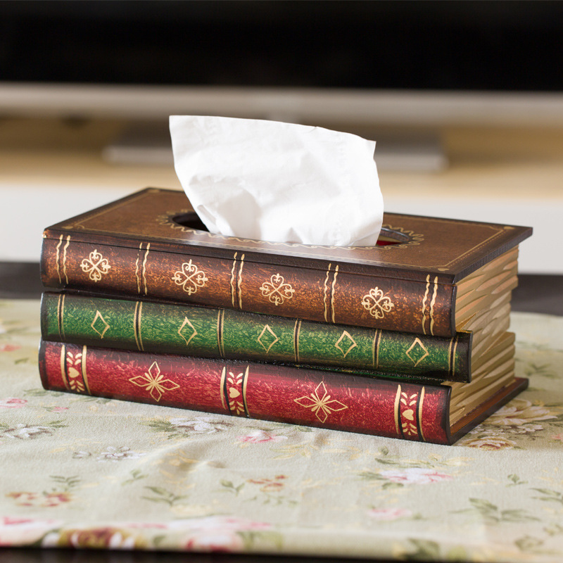 Vintage Book Tissue Holder