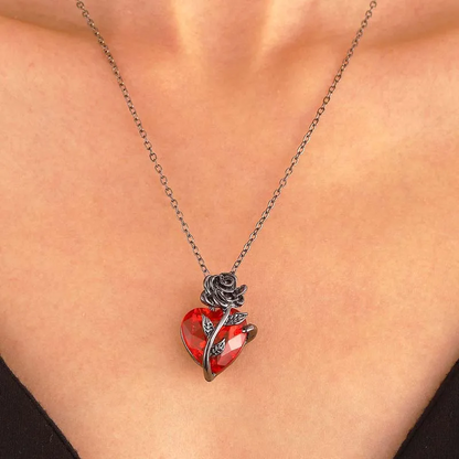 Scarlet Roseheart Necklace