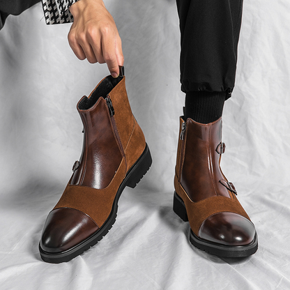 Bernado Cavallino Leather Dress Boots