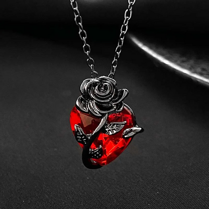 Scarlet Roseheart Necklace