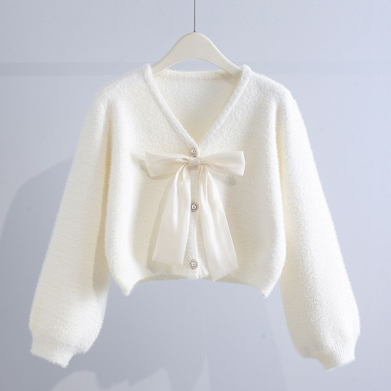 Arabella Plush Bow-tie Cardigan