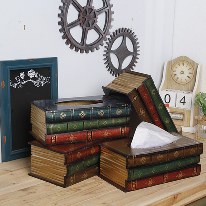 Vintage Book Tissue Holder