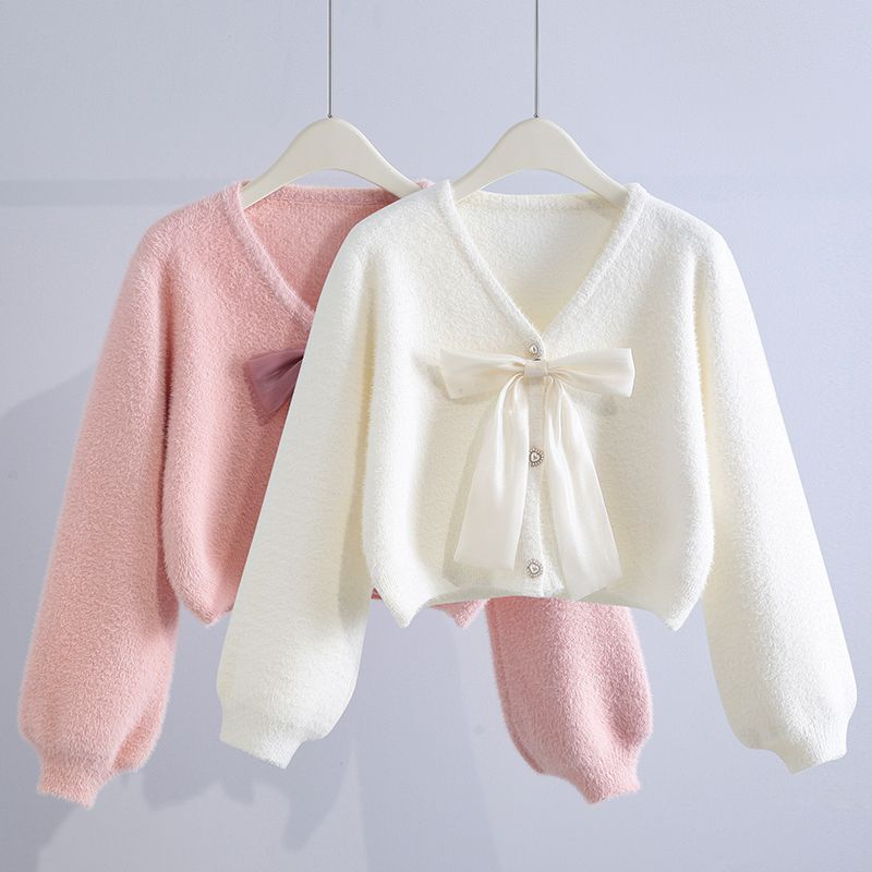 Arabella Plush Bow-tie Cardigan