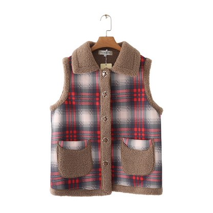 Sierra Lodge Plaid Vest