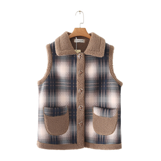 Sierra Lodge Plaid Vest