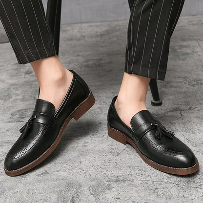 London Genuine Leather Tassel Loafers