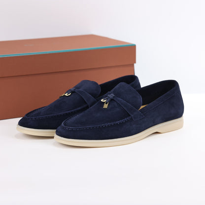 Lorenzo Charm Suede Loafers