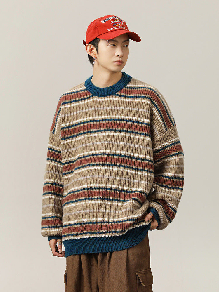 Marled Wool Stripe Sweater