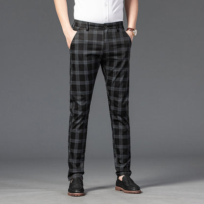 Ascot Plaid Stretch Trousers