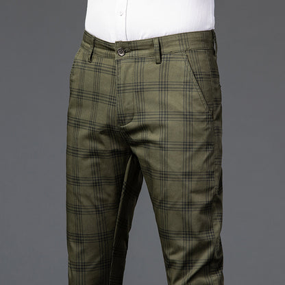 Ascot Plaid Stretch Trousers