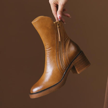 Vittoria Leather Ankle Boots