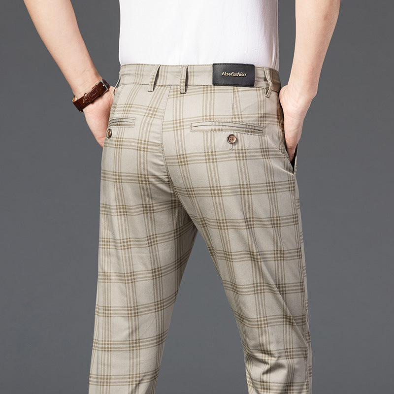 Ascot Plaid Stretch Trousers