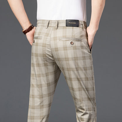 Ascot Plaid Stretch Trousers