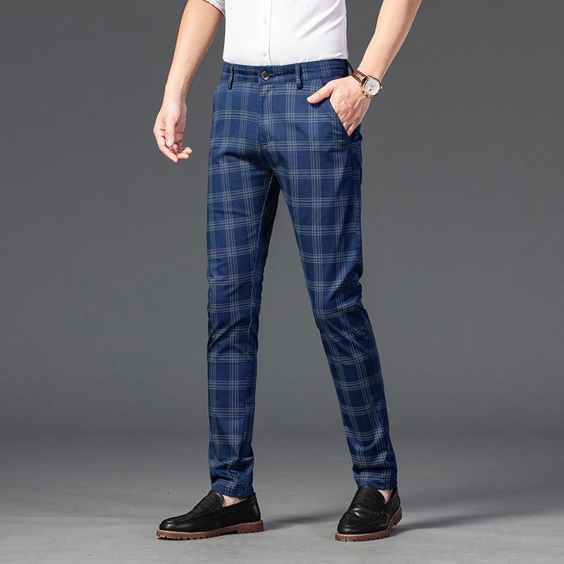 Ascot Plaid Stretch Trousers