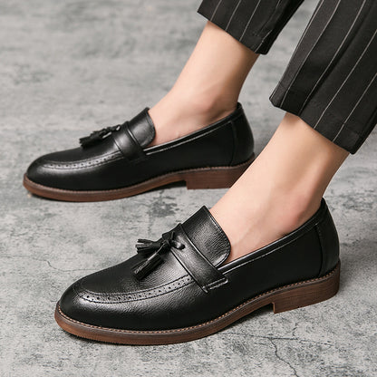 London Genuine Leather Tassel Loafers