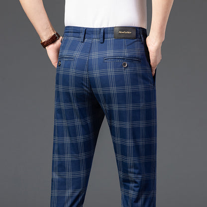 Ascot Plaid Stretch Trousers