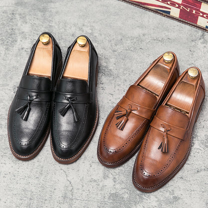 London Genuine Leather Tassel Loafers