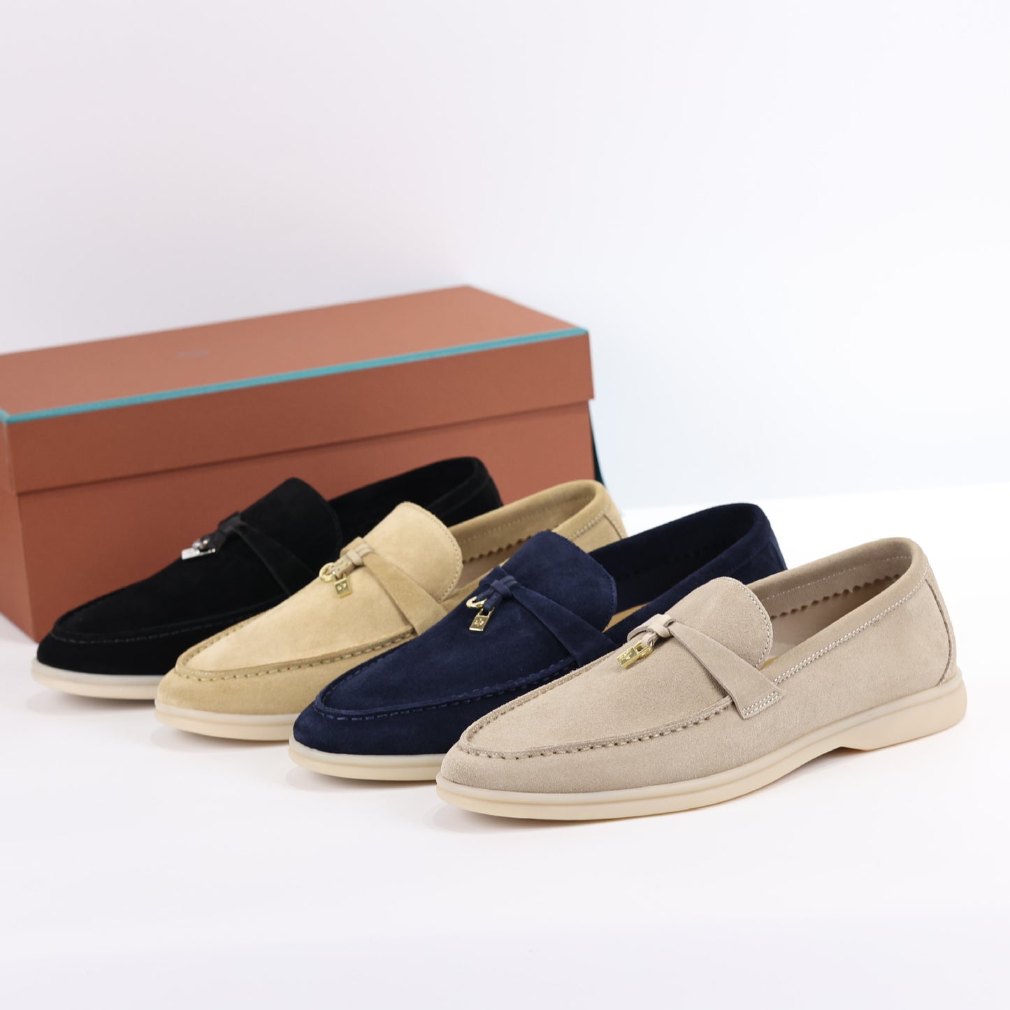 Lorenzo Charm Suede Loafers