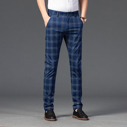 Ascot Plaid Stretch Trousers