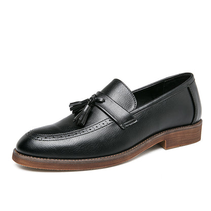 London Genuine Leather Tassel Loafers