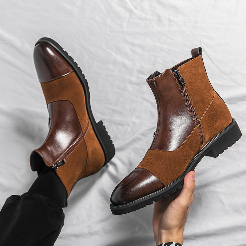 Bernado Cavallino Leather Dress Boots