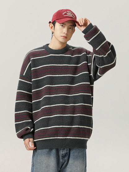 Marled Wool Stripe Sweater